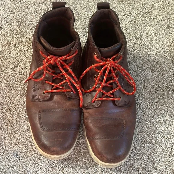 Men’s brown leather Harley Davidson lace up high top shoes. Size 10. - Picture 2 of 11